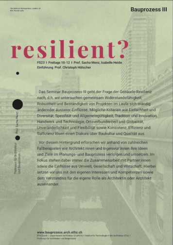 Enlarged view: resilient? plakat